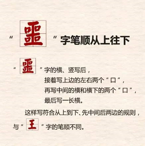 筆畫順序噩字寫法